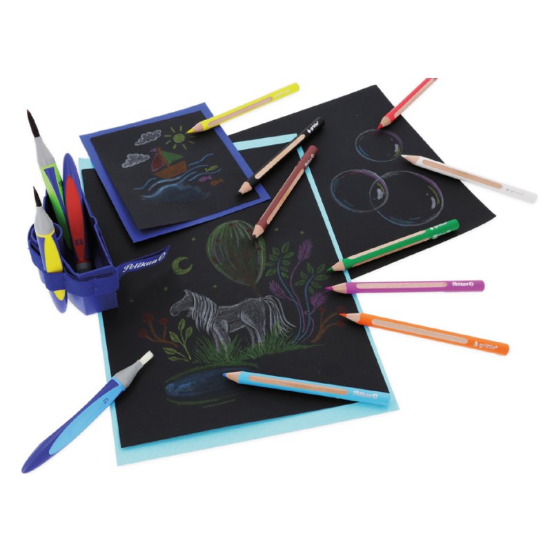 Pelikan bloc de dessin A4, papier noir, 120 g/m², 20 feuilles