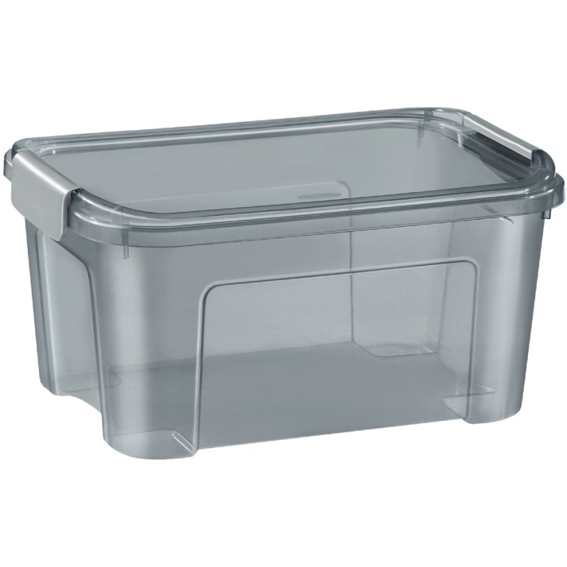 cep opbergbox SHADOW, 13 liter, transparant rookgrijs, stapelbaar