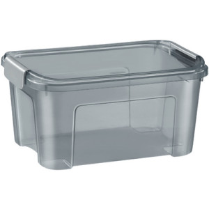 cep opbergbox SHADOW, 18 liter, transparant rookgrijs
