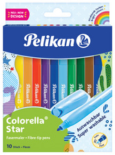 Pelikan viltstiften colorella ster, 0,6 mm, uitwasbaar, 10 stuks