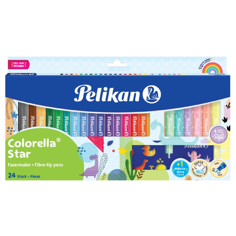 Pelikan Colorella Stars felt-tip pens, 24 pieces, 0.6 mm