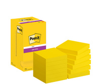 Post-it notitieblokjes super sticky, 127×76 mm, ultra geel, 12 blokken