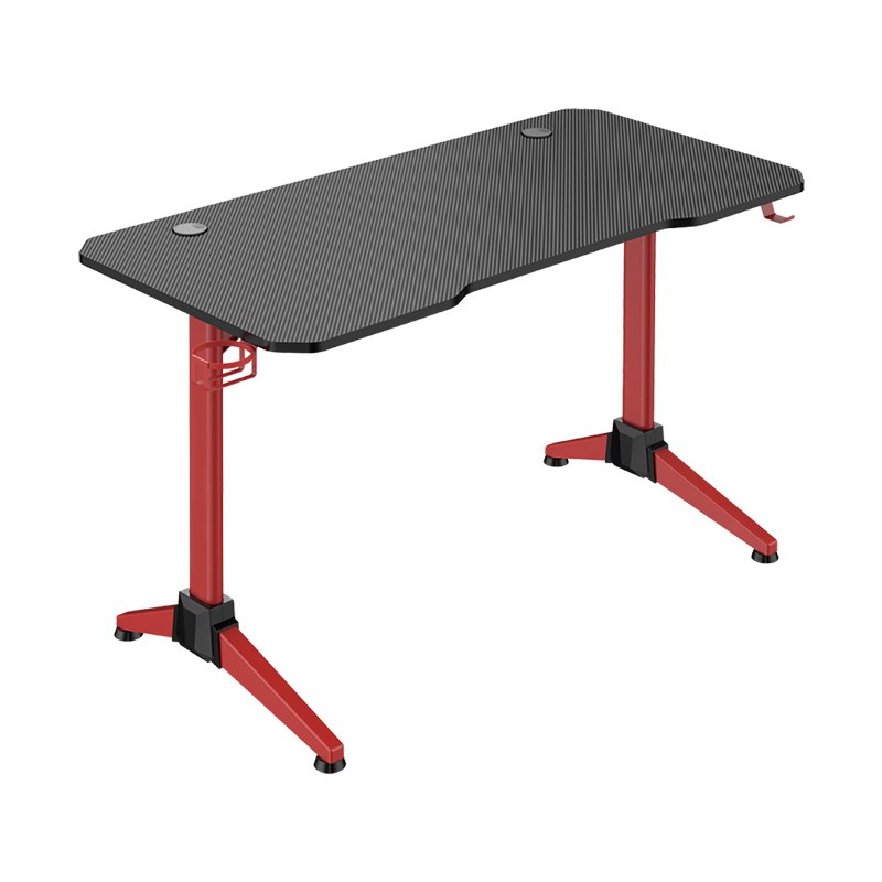 LogiLink gaming bureau met RGB-verlichting, 120×60×75 cm, zwart met rood