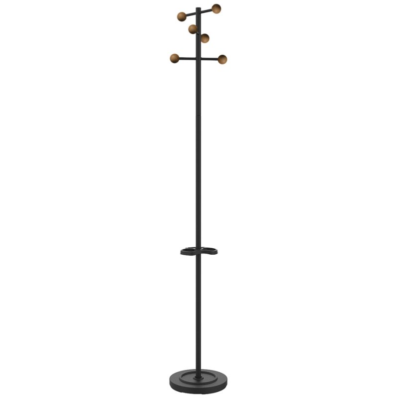 UNiLUX portemanteau Welcome Wood, 6 crochets, noir, 1740 mm