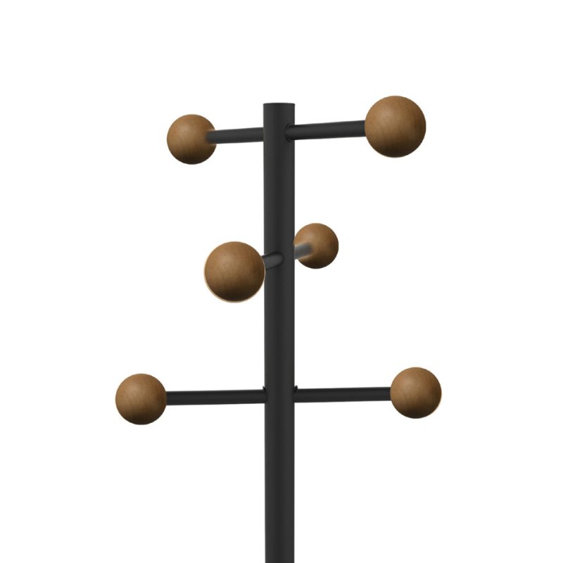 UNiLUX portemanteau Welcome Wood, 6 crochets, noir, 1740 mm