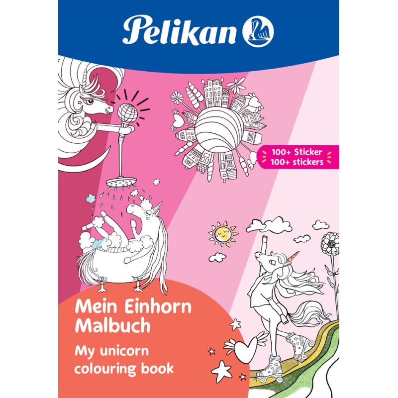 Pelikan livre de coloriage Mon Licorne, A4, 48 pages, 100 stickers