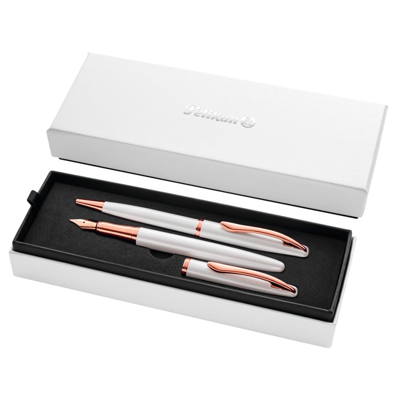 Pelikan ensemble d'écriture Jazz Chique Elegantie, noir carbone, stylo à bille + stylo plume