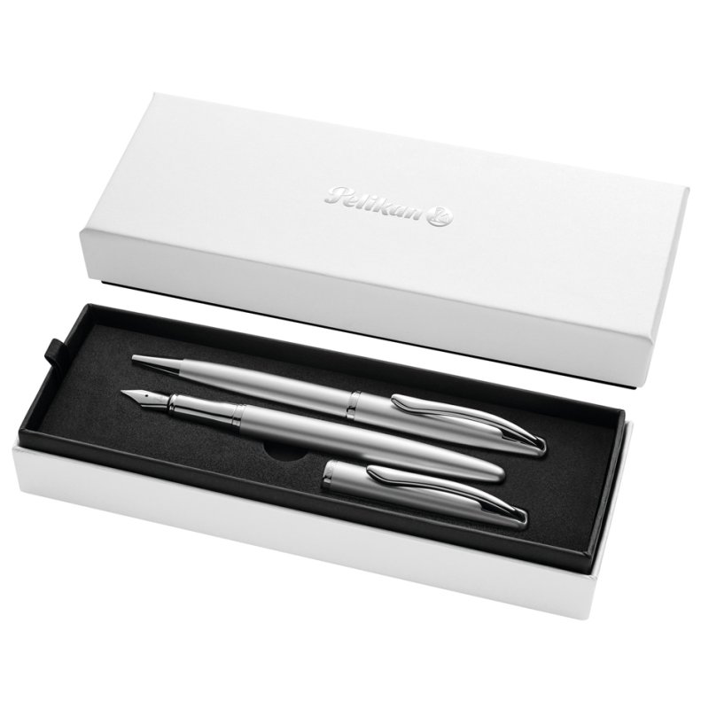 Pelikan ensemble d'écriture Jazz Chique Elegantie, noir carbone, stylo à bille + stylo plume