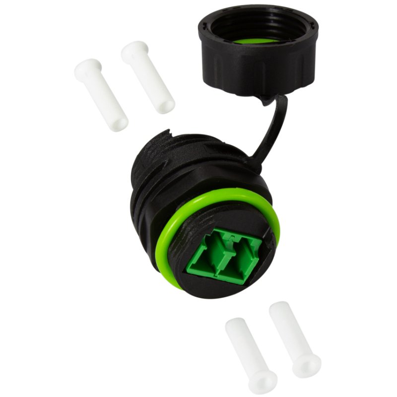 LogiLink Professional coupleur fibre optique LC-Duplex, IP68, noir/vert
