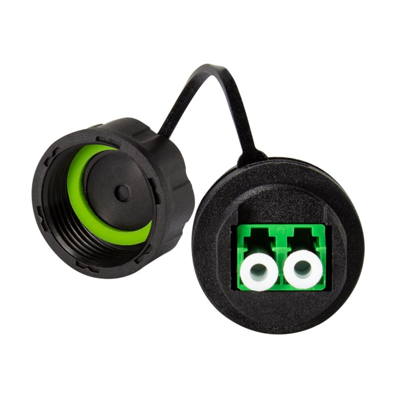 LogiLink Professional coupleur fibre optique LC-Duplex, IP68, noir/vert