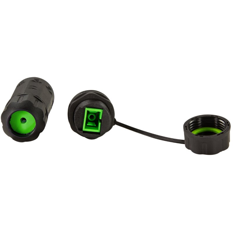 LogiLink fibre optic coupler SC-Simplex, black/green, 1-3.5 mm diameter