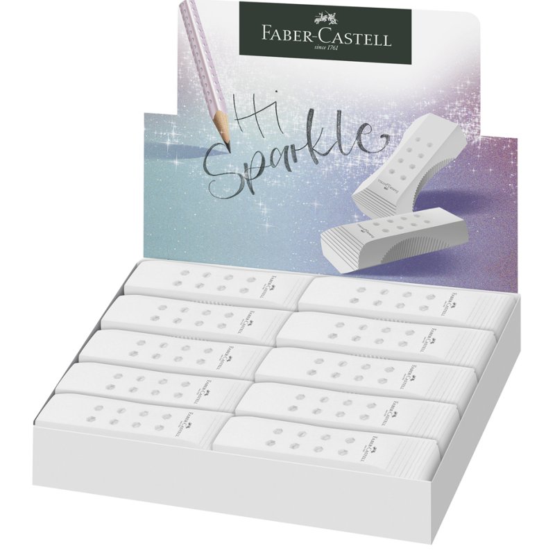 Faber-Castell RollOn eraser, assorted, PVC-free, pack of 20