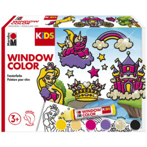 Marabu KiDS raamverf set Prinses, 6 x 25 ml, afwasbaar