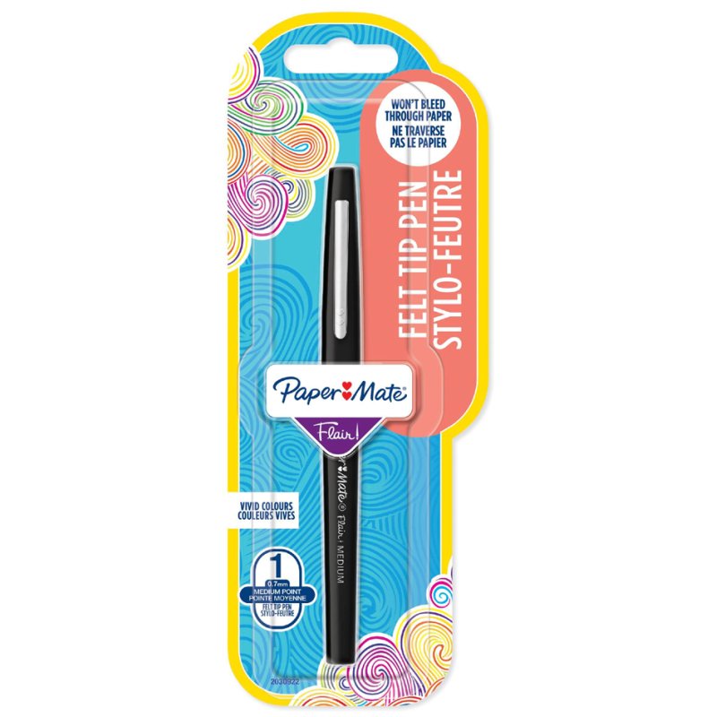 Paper Mate feutres Flair, bleu, 1,0 mm, 5 pièces