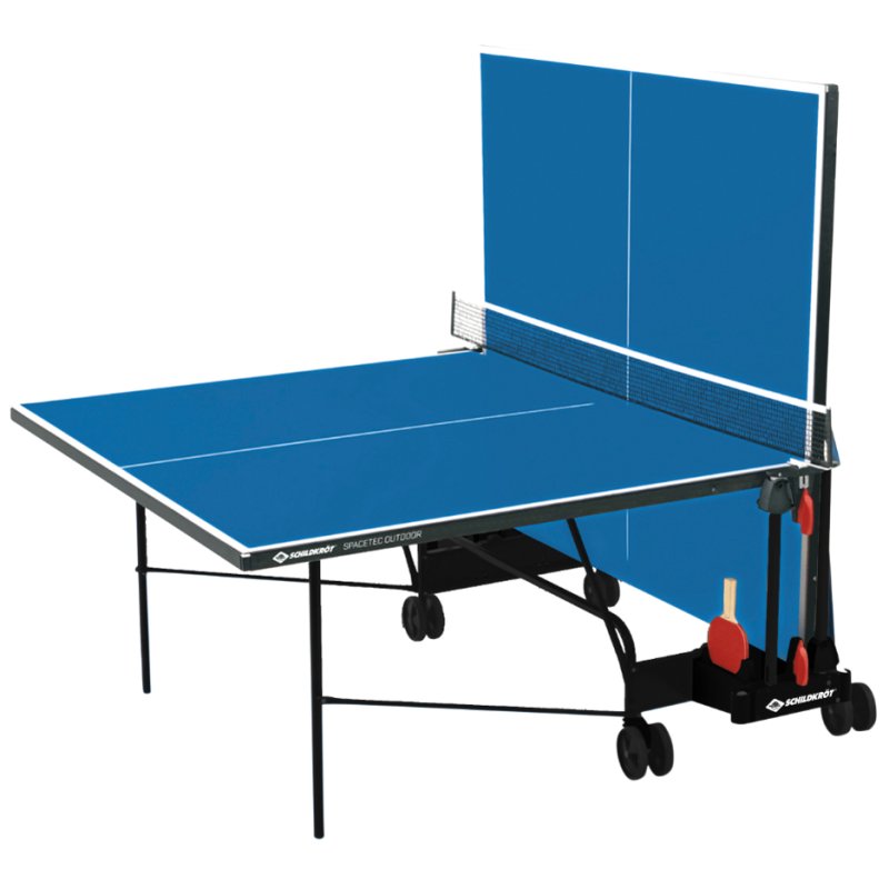 DONIC SCHILDKRÖT table de ping-pong Spacetec Outdoor, résistant aux intempéries, plateau mélaminé 4 mm, bleu
