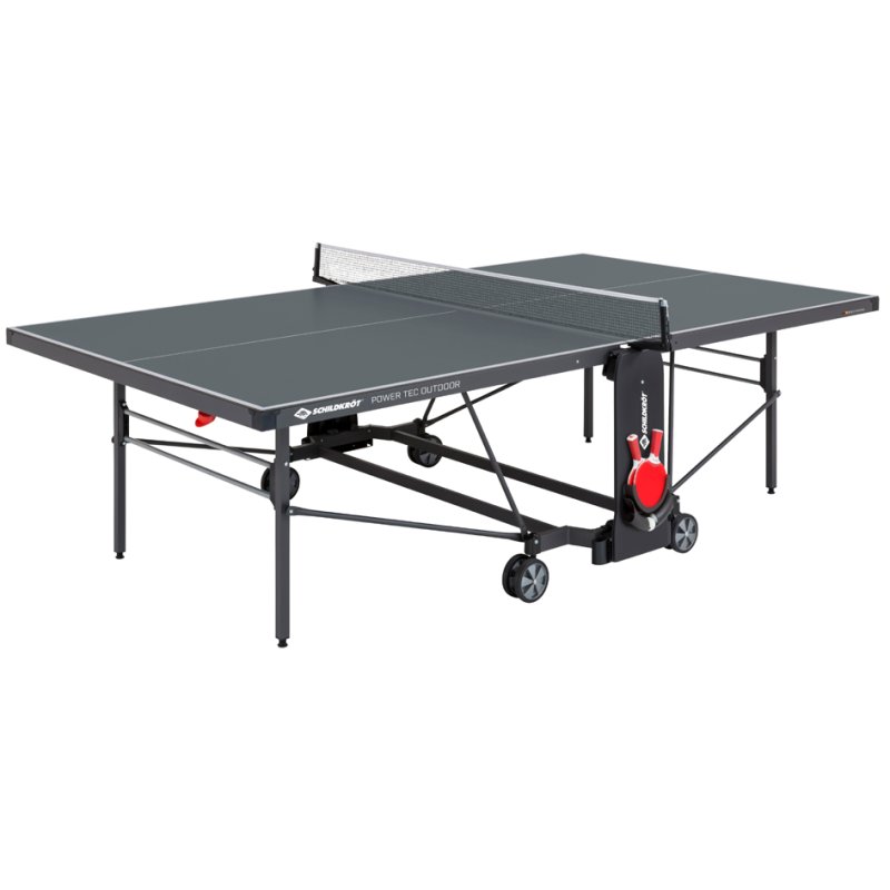 DONIC SCHILDKRÖT tafeltennistafel Powertec Outdoor, grijs, 5 mm melamineharsplaat