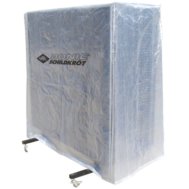 DONIC SCHILDKRÖT housse de protection pour tables de tennis de table, polyéthylène, transparent, 160×55-80×150 cm