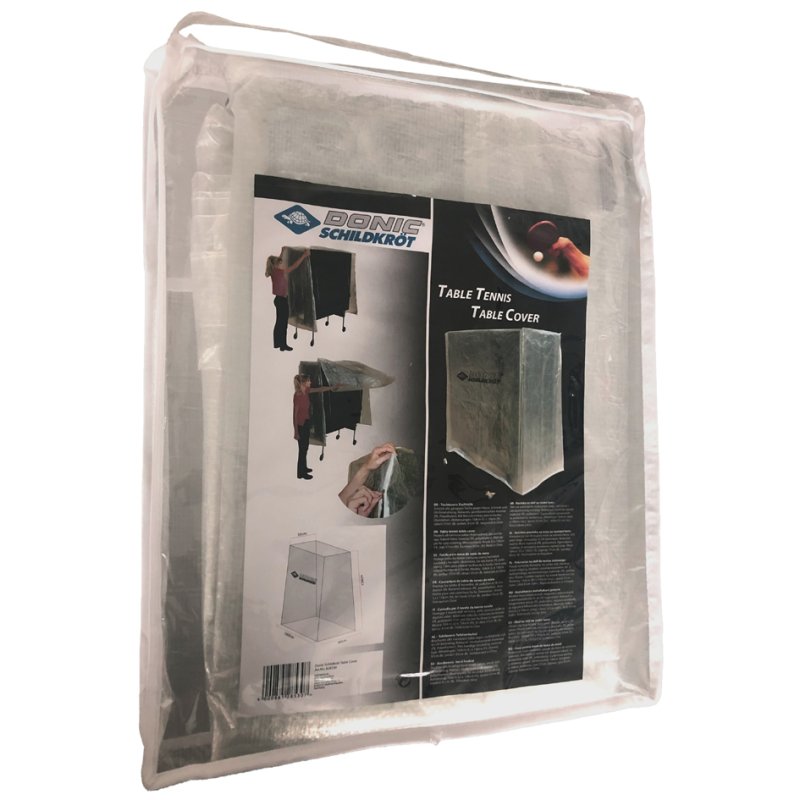 DONIC SCHILDKRÖT housse de protection pour tables de tennis de table, polyéthylène, transparent, 160×55-80×150 cm