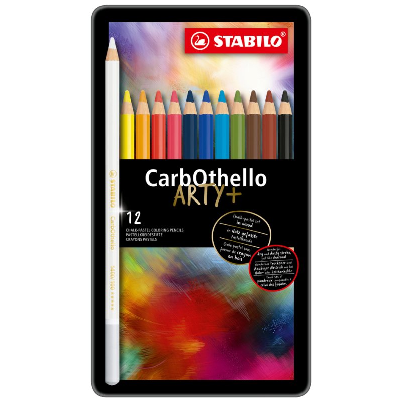 STABILO CarbOthello pastels à l'huile ARTY+, set de 12, 4,4 mm