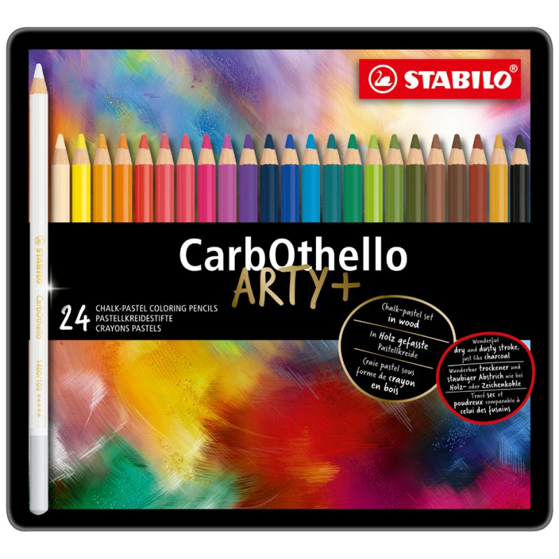 STABILO CarbOthello pastels à l'huile ARTY+, set de 12, 4,4 mm