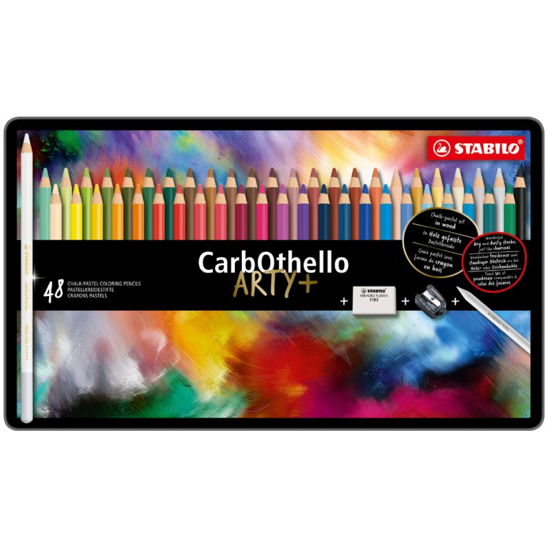 STABILO CarbOthello pastels à l'huile ARTY+, set de 12, 4,4 mm