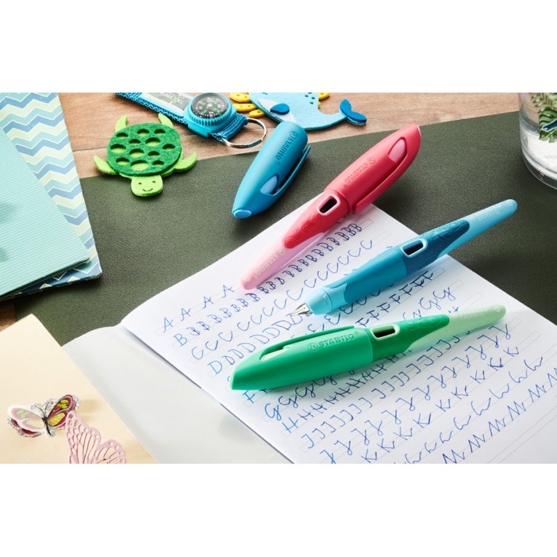 STABILO fountain pen EASYbirdy 3D Wildlife, pink, nib M