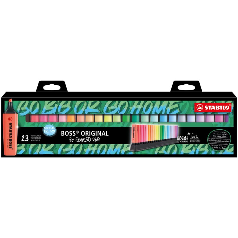 STABILO surligneurs BOSS ORIGINAL by Snooze One, rechargeables, 23 pcs, graffiti lettering