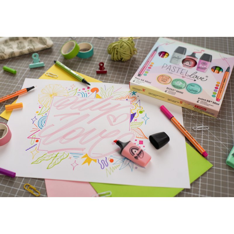 STABILO pen set Pastellove Mini, pastel colours, 18 pieces