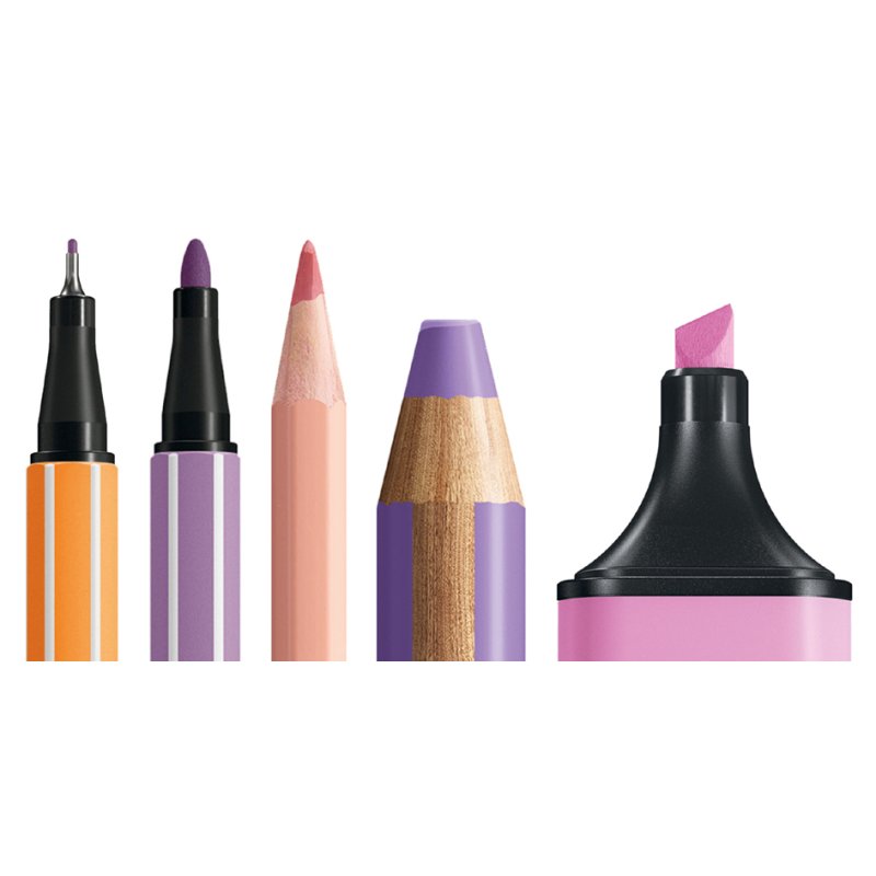 STABILO ensemble créatif ARTY Pastel, 50 pièces, coffret cadeau