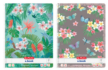 herlitz notitieboek voor dames A4, gelinieerd, 80 vel, witte spiraal