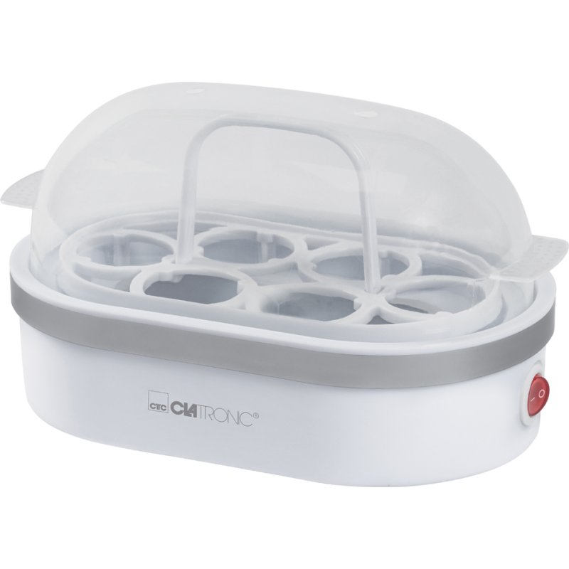 CLATRONIC eierkoker EK 3497, wit/zilver, voor 6 eieren, 400 watt