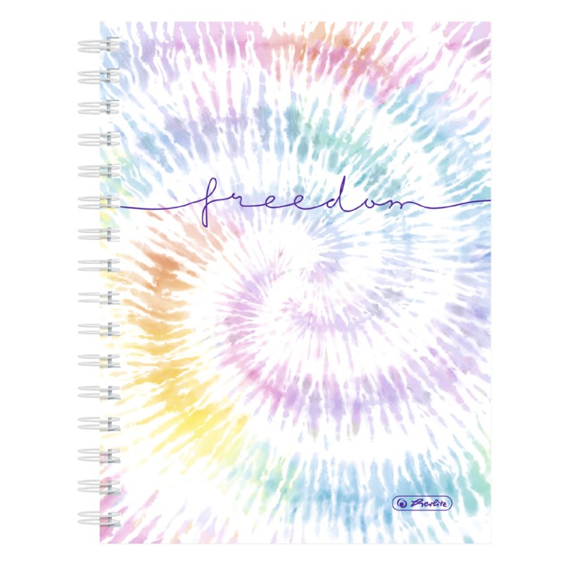herlitz ring binder notebook New Batik Freedom A5, squared, spiral-bound, 100 sheets
