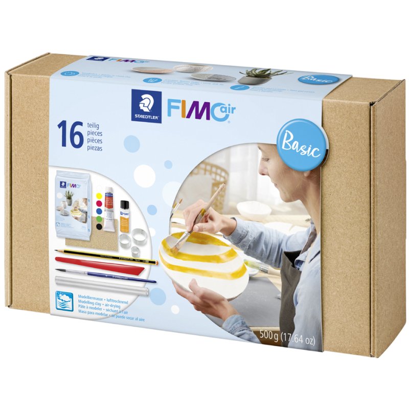 FIMO air boetseerklei set basic, luchtdrogend, 500 g, wit