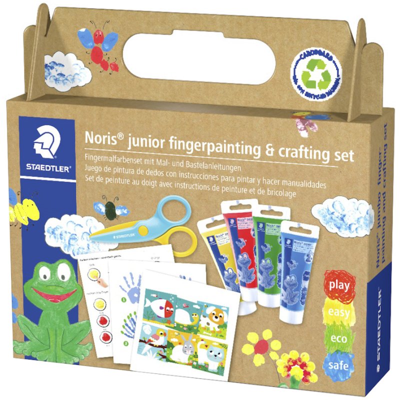 STAEDTLER ensemble créatif loisirs créatifs Noris junior, set de peinture au doigt, 6 pièces