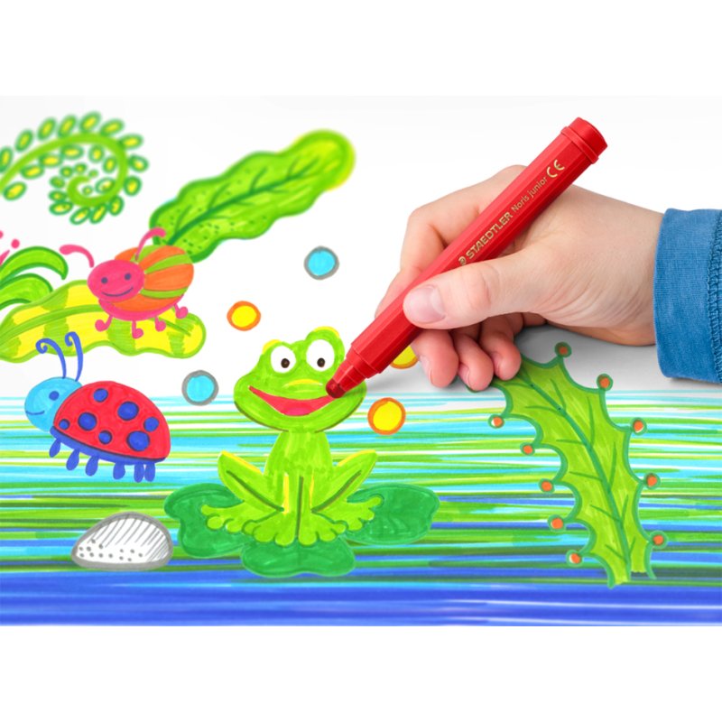 STAEDTLER feutres Noris junior, lavables, 2,5 mm, 12 pièces