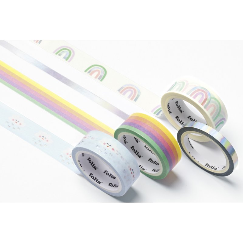 folia decoratie plakband Washi-Tape HOTFOIL WILDLIFE, set van 4, hotfoil-veredelung