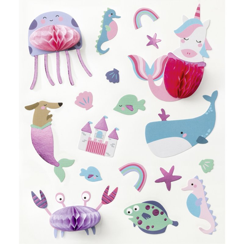 folia stickers DINO, 140×165 mm, 15 stuks, iriserende hot foil