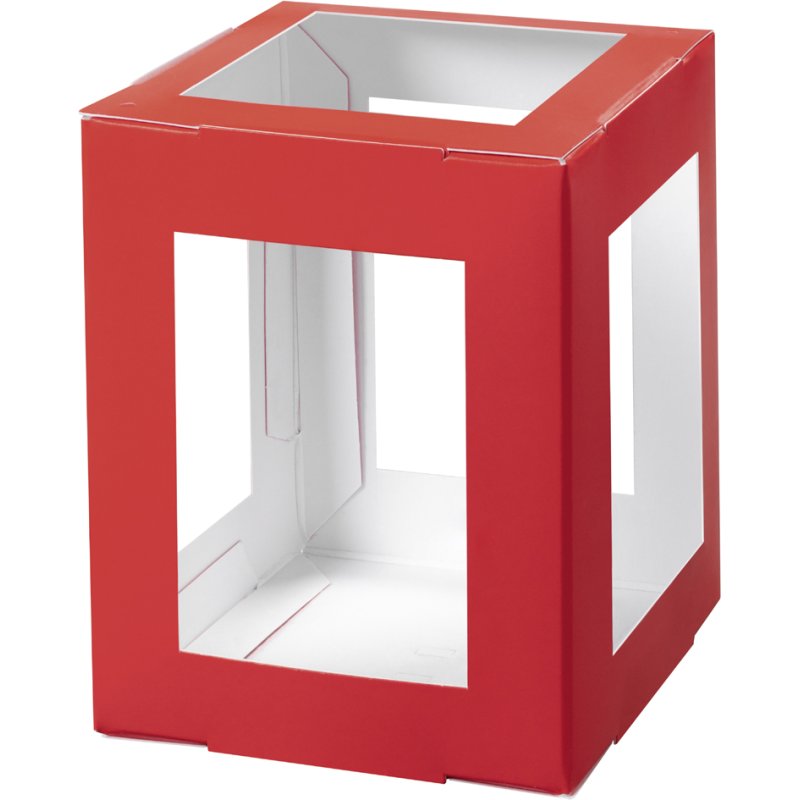 folia lantaarn bouwpakket, hoekig, 135×135×180 mm, gemengde kleuren, 5 stuks