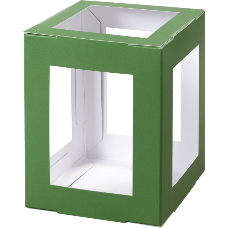 folia lantaarn bouwpakket, hoekig, 135×135×180 mm, gemengde kleuren, 5 stuks