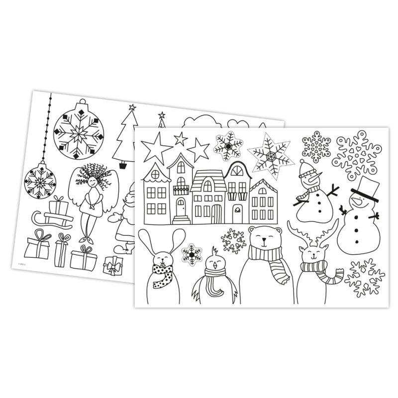 KREUL Hello Winter window paint, removable transparent film, 6 colours 80 ml