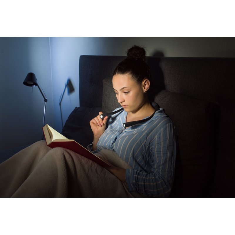 WEDO LED reading lamp LOOPLIGHT, black/grey, rechargeable