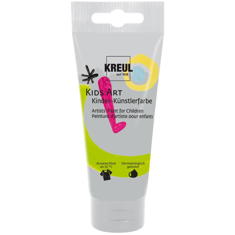 KREUL peinture au doigt, vert-jaune, 75 ml, base aqueuse