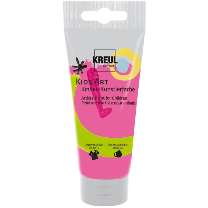KREUL peinture au doigt, vert-jaune, 75 ml, base aqueuse