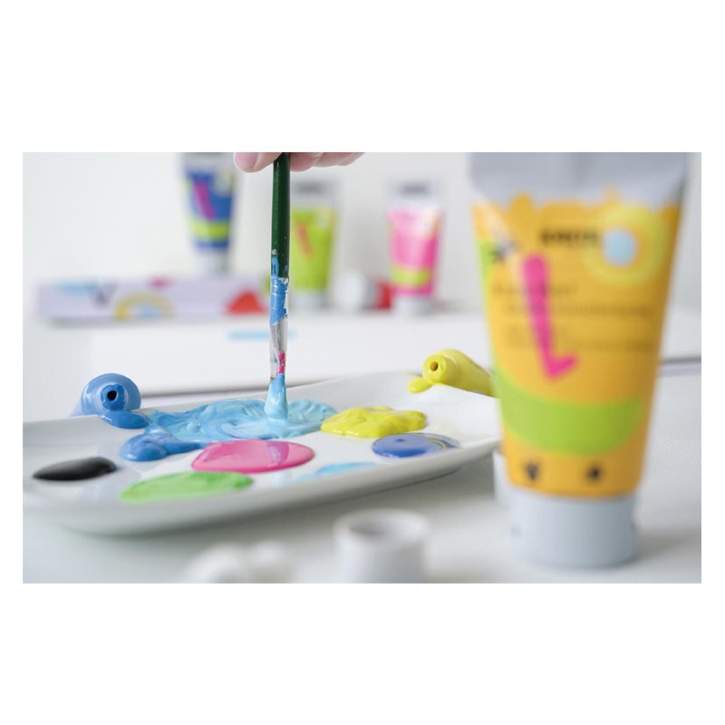 KREUL peinture au doigt, vert-jaune, 75 ml, base aqueuse
