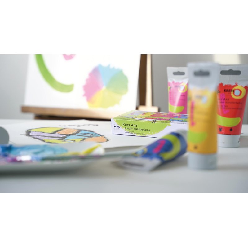 KREUL Kids Art children's tempera, 8 tubes of 20 ml, washable
