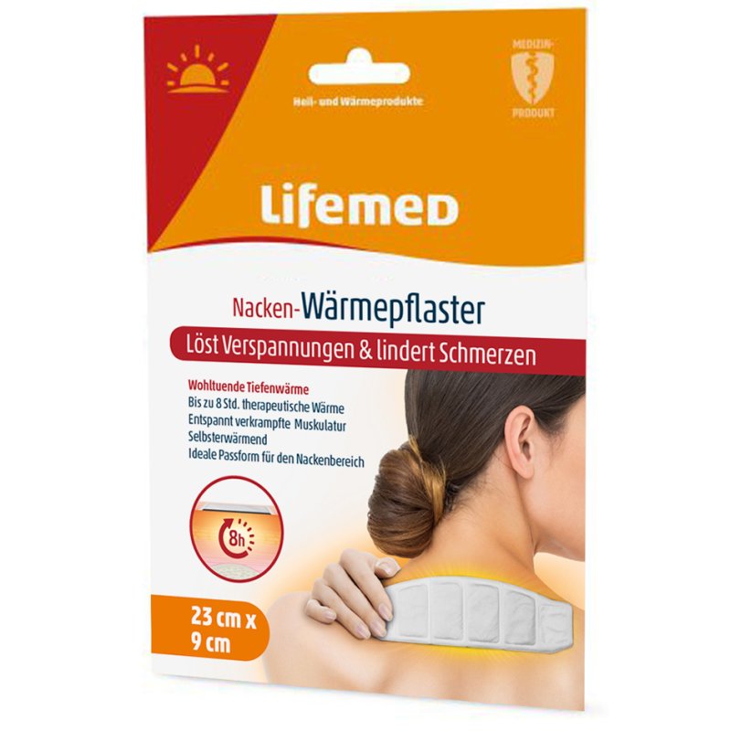 Lifemed nekwarmtepleisters, zelfverwarmend, 230 × 90 mm, wit