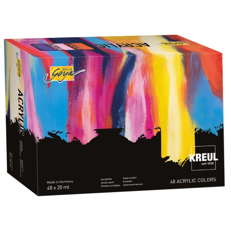 KREUL peinture acrylique SOLO Goya Acrylic, 20 ml, lot de 48 pièces