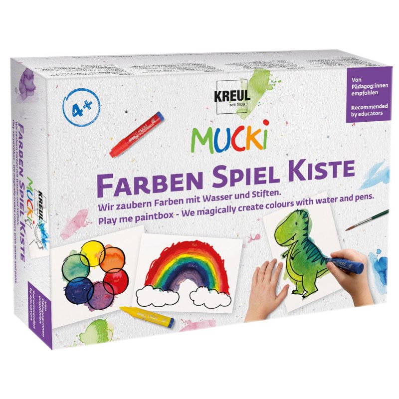 KREUL MUCKI aquarelle colouring pencils, colour game box set, water-based, 6 pieces