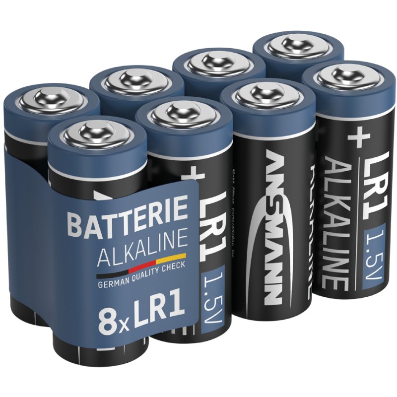 ANSMANN alkaline batterijen LR1, 1,5V, 8 stuks