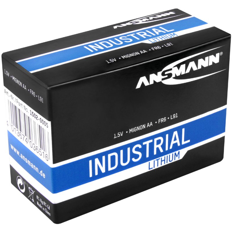 ANSMANN lithium batterijen AA Mignon Industrial, 10 stuks